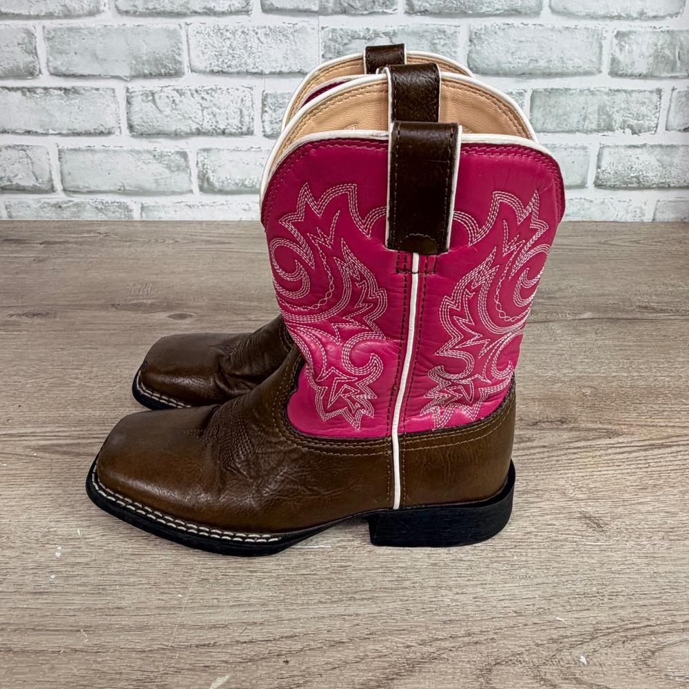 Durango Lil Durango Western Boots Brown Hot Pink Girls Size 13M